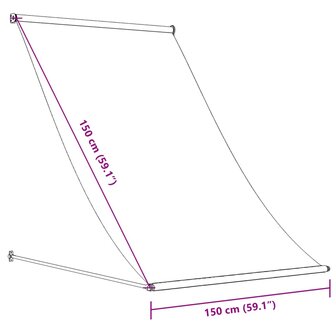 Luifel uittrekbaar 150x150 cm stof en staal antracietkleurig 9