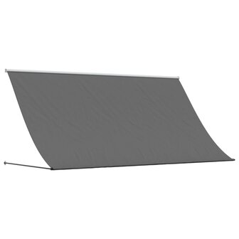 Luifel uittrekbaar 300x150 cm stof en staal antracietkleurig 2