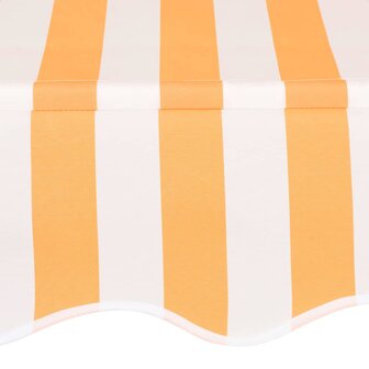 Luifel handmatig uittrekbaar 150 cm oranje en witte strepen 4