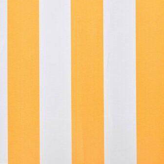 Luifeldoek 3x2,5 m canvas zonnebloemgeel en wit 3