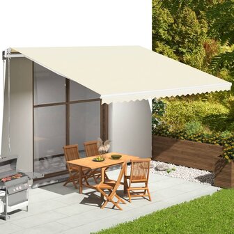 Vervangingsdoek voor luifel 5x3,5 m cr&egrave;mekleurig 1