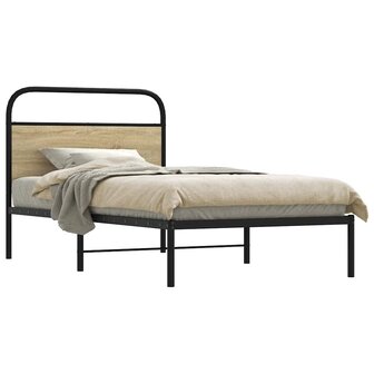 Bedframe zonder matras bewerkt hout sonoma eikenkleur 90x190 cm 1