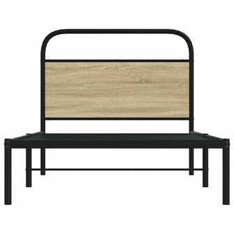 Bedframe zonder matras bewerkt hout sonoma eikenkleur 90x190 cm 4