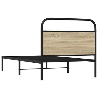 Bedframe zonder matras bewerkt hout sonoma eikenkleur 90x190 cm 7