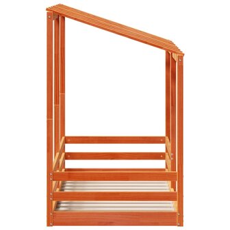 Kinderbed met bedhuis 70x140 cm massief grenenhout wasbruin 5