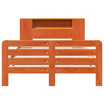 Bed met matras massief grenenhout wasbruin 140x190 cm 4