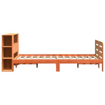 Bed met matras massief grenenhout wasbruin 140x190 cm 7