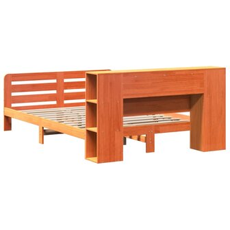 Bed met matras massief grenenhout wasbruin 140x190 cm 8