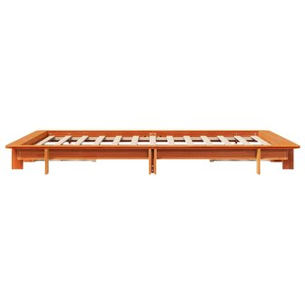 Bed met matras massief grenenhout wasbruin 140x190 cm 5