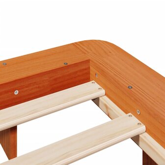 Bed met matras massief grenenhout wasbruin 140x190 cm 7