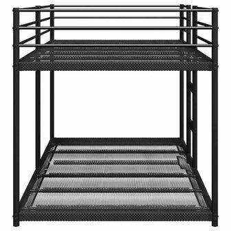Stapelbed zonder matras 75x190 cm staal zwart 6