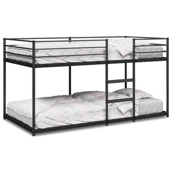 Stapelbed zonder matras 90x190 cm staal zwart 2