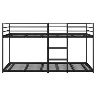 Stapelbed zonder matras 90x190 cm staal zwart 5