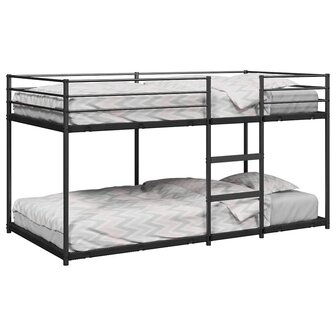 Stapelbed zonder matras 100x190 cm staal zwart 1