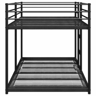 Stapelbed zonder matras 107x203 cm staal zwart 6