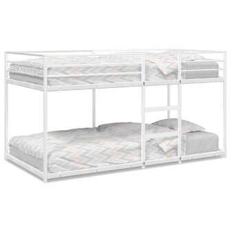 Stapelbed zonder matras 75x190 cm staal wit 2