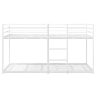 Stapelbed zonder matras 75x190 cm staal wit 5