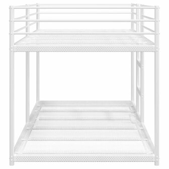 Stapelbed zonder matras 75x190 cm staal wit 6