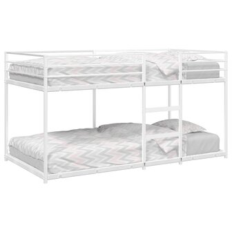 Stapelbed zonder matras 100x190 cm staal wit 1