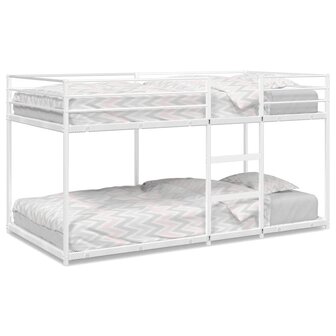 Stapelbed zonder matras 100x190 cm staal wit 2