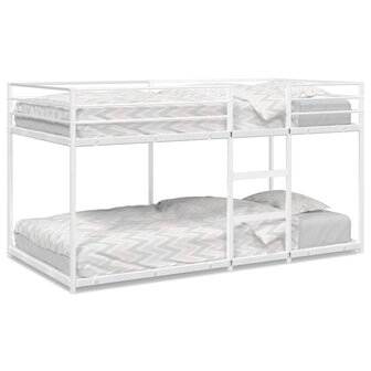 Stapelbed zonder matras 100x200 cm staal wit 2