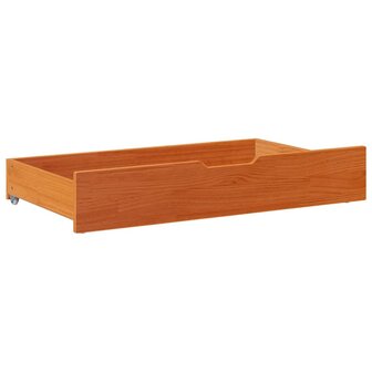 Bedlades 2 st 90x55x17 massief grenenhout wasbruin 4