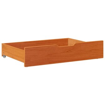 Bedlades 2 st 85x55x17 massief grenenhout wasbruin 4