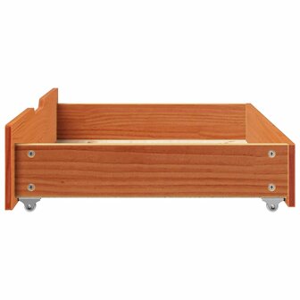 Bedlades 2 st 80x55x17 massief grenenhout wasbruin 5