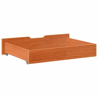 Bedlades 2 st 80x55x17 massief grenenhout wasbruin 6
