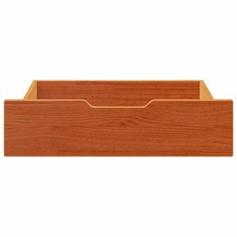 Bedlades 2 st 75x55x17 massief grenenhout wasbruin 3