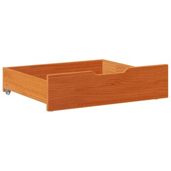 Bedlades 2 st 75x55x17 massief grenenhout wasbruin 4