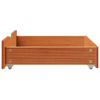 Bedlades 2 st 75x55x17 massief grenenhout wasbruin 5