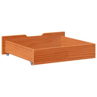 Bedlades 2 st 75x55x17 massief grenenhout wasbruin 6