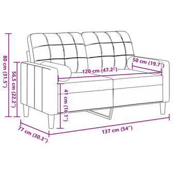 Tweezitsbank met sierkussens 120 cm fluweel wijnrood 7