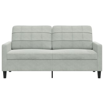 Tweezitsbank 140 cm fluweel lichtgrijs 4