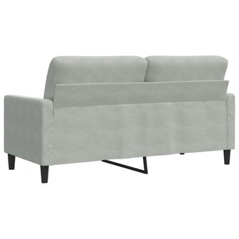 Tweezitsbank 140 cm fluweel lichtgrijs 6