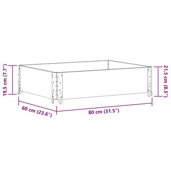 Plantenbak 80x60 cm massief grenenhout bruin 8