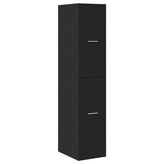 Apothekerskast 30x41x144,5 cm bewerkt hout zwart 3
