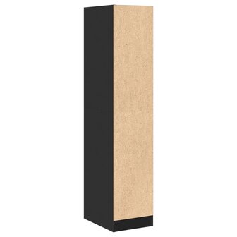 Apothekerskast 30x41x144,5 cm bewerkt hout zwart 7