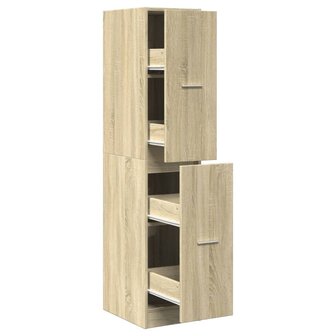 Apothekerskast 30x41x144,5 cm bewerkt hout sonoma eikenkleurig 2