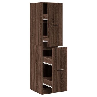 Apothekerskast 30x41x144,5 cm bewerkt hout bruin eikenkleurig 2