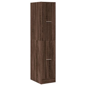 Apothekerskast 30x41x144,5 cm bewerkt hout bruin eikenkleurig 3