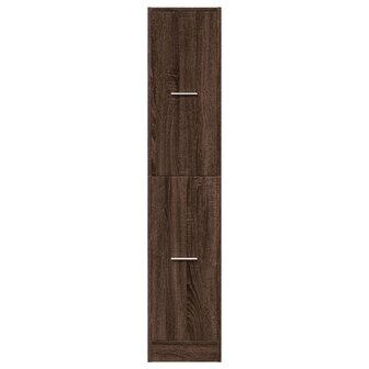 Apothekerskast 30x41x144,5 cm bewerkt hout bruin eikenkleurig 5