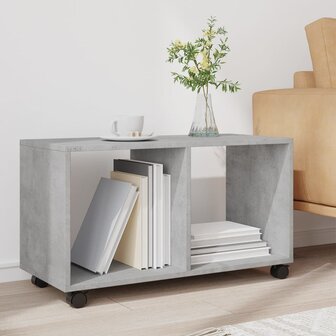 Rolkast 72x33x42,5 cm bewerkt hout betongrijs 3