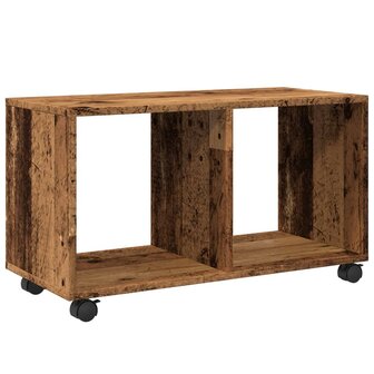 Rolkast 72x33x42,5 cm bewerkt hout oud houtkleurig 2