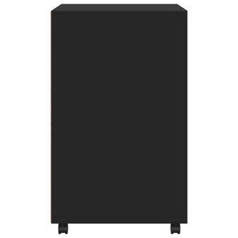 Rolkast 60x48x81 cm bewerkt hout zwart 5