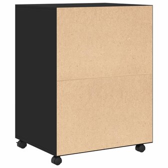 Rolkast 60x48x81 cm bewerkt hout zwart 6