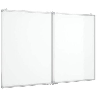 Whiteboard magnetisch inklapbaar 100x80x1,7 cm aluminium 2