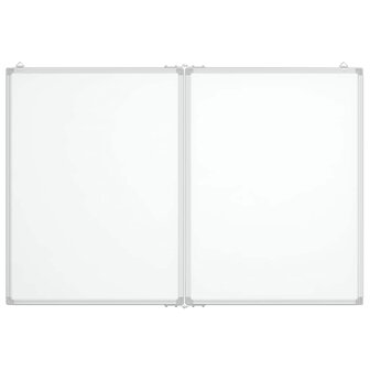 Whiteboard magnetisch inklapbaar 100x80x1,7 cm aluminium 3