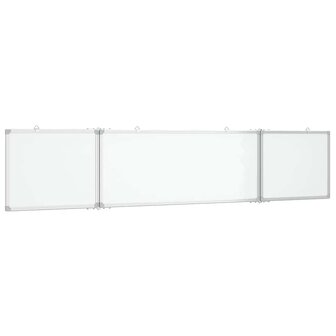 Whiteboard magnetisch inklapbaar 200x40x1,7 cm aluminium 2